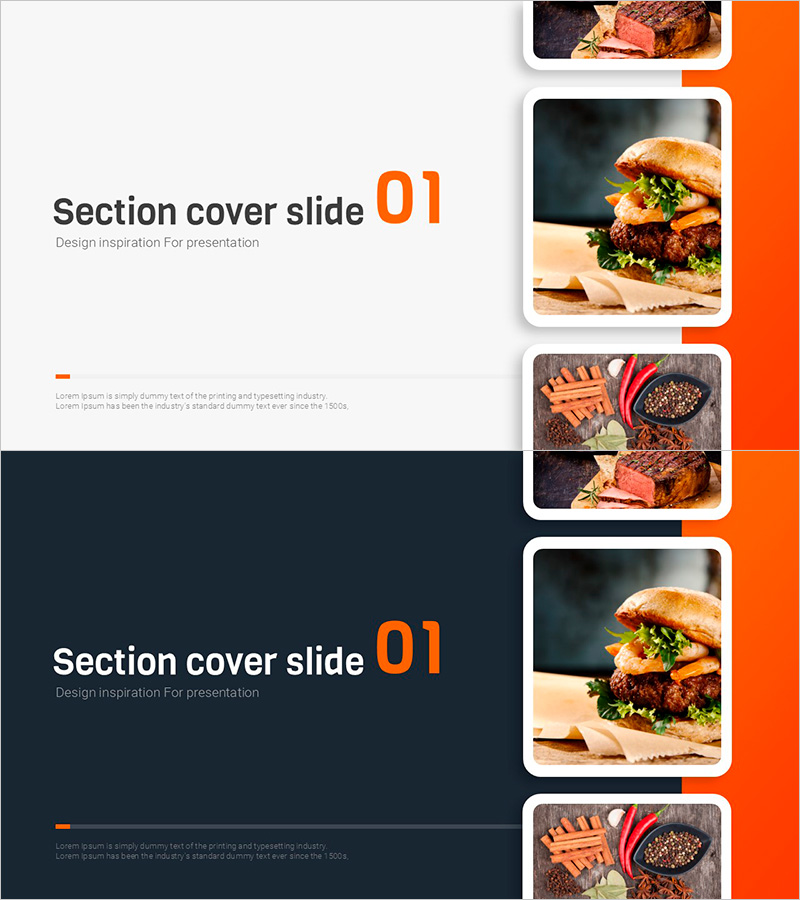 음식 UI와이드 PPT 간지01 – 프레젠테이션의 디자인 영감