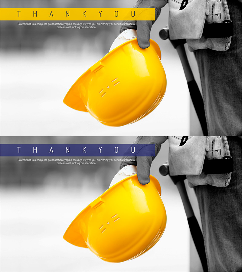 건설 안전PPT 엔딩 – 높은 안전 기준을 강조하는 마무리