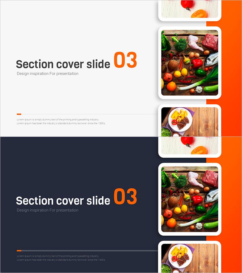 음식 UI와이드 피피티 간지03 – 디자인 영감을 담은 커버