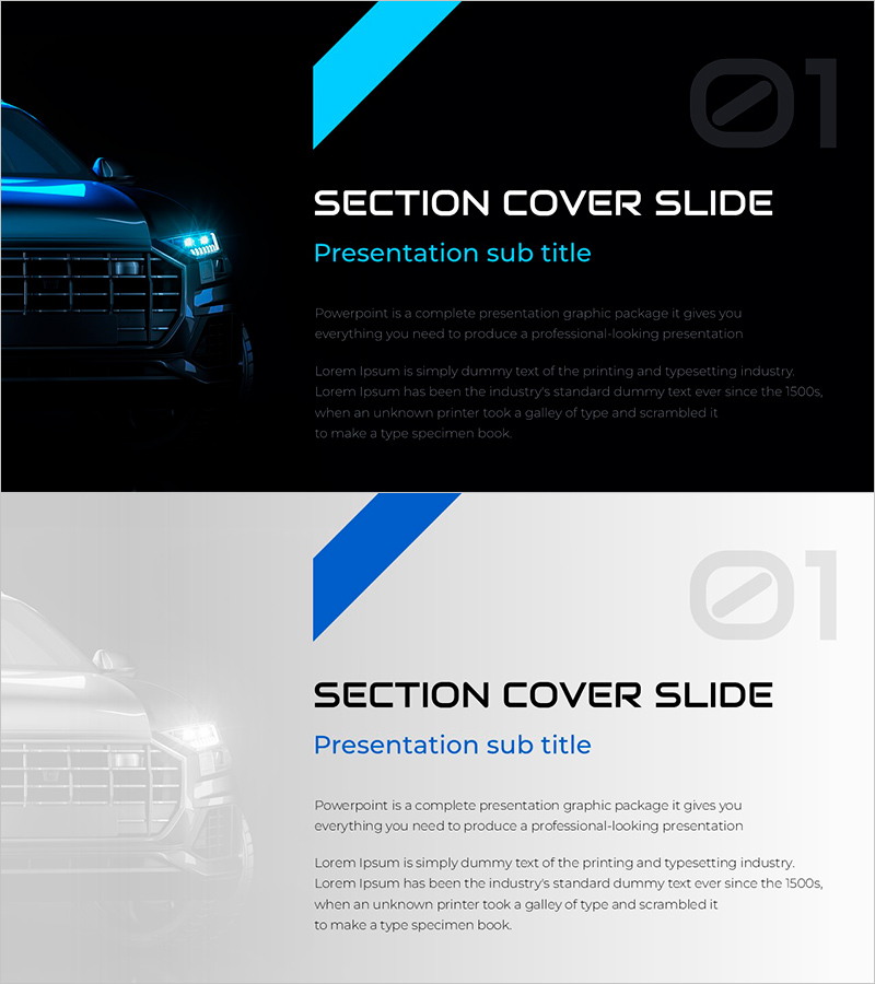 SUV 와이드 템플릿 간지 – 강력하고 현대적인 디자인