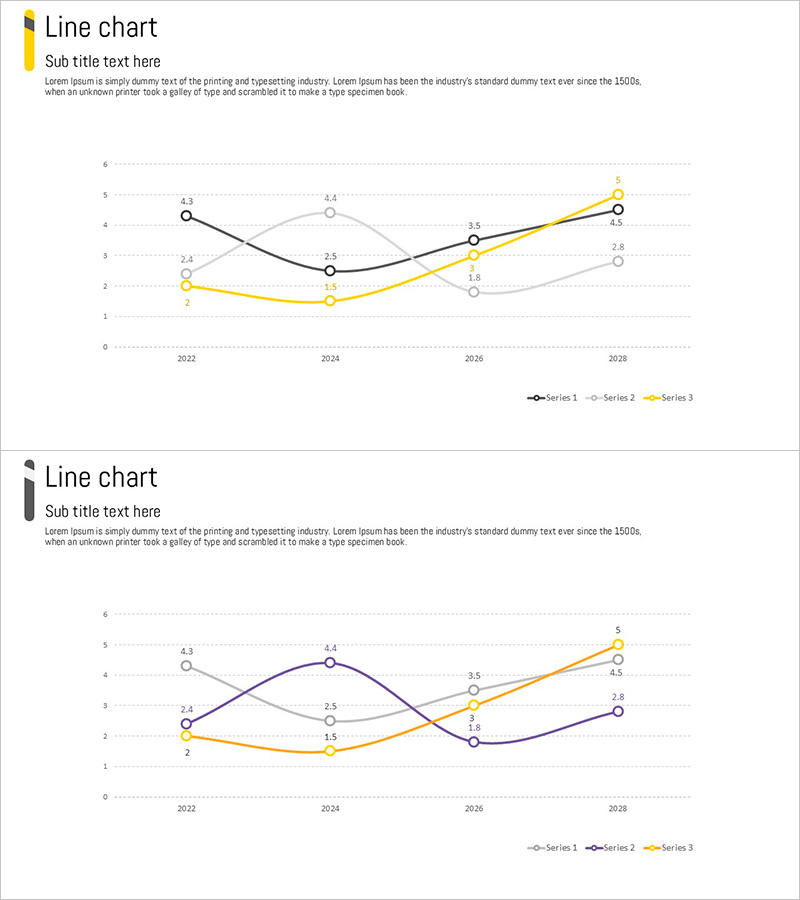곡선 라인 차트 – 시장 동향 분석