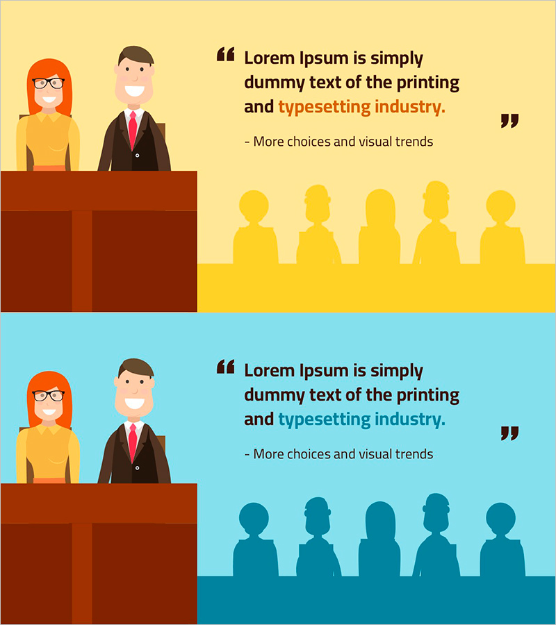 재판 대화 슬라이드 – 고객 성공 사례 시각화