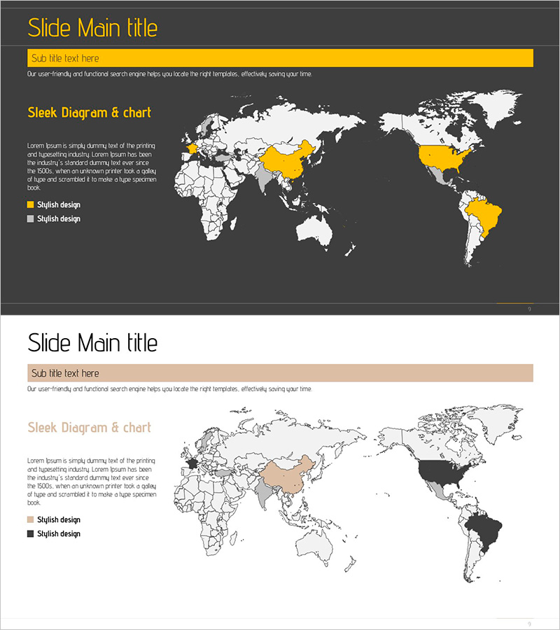 타겟시장 강조 – 시장 분석을 위한 슬라이드