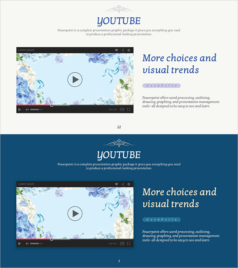 플라워 파티 광고 영상을 위한 PPT 템플릿 – 창의적 마케팅 전략