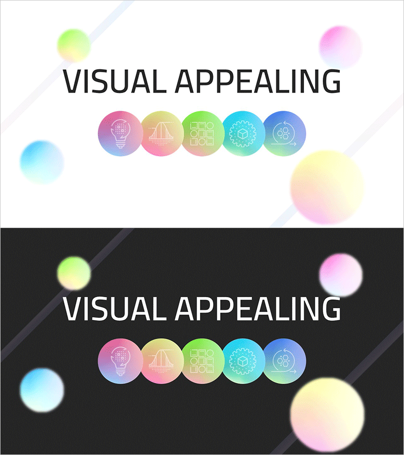 원형 그라데이션 테마 인트로 01 – 시각적 매력을 강조한 시작