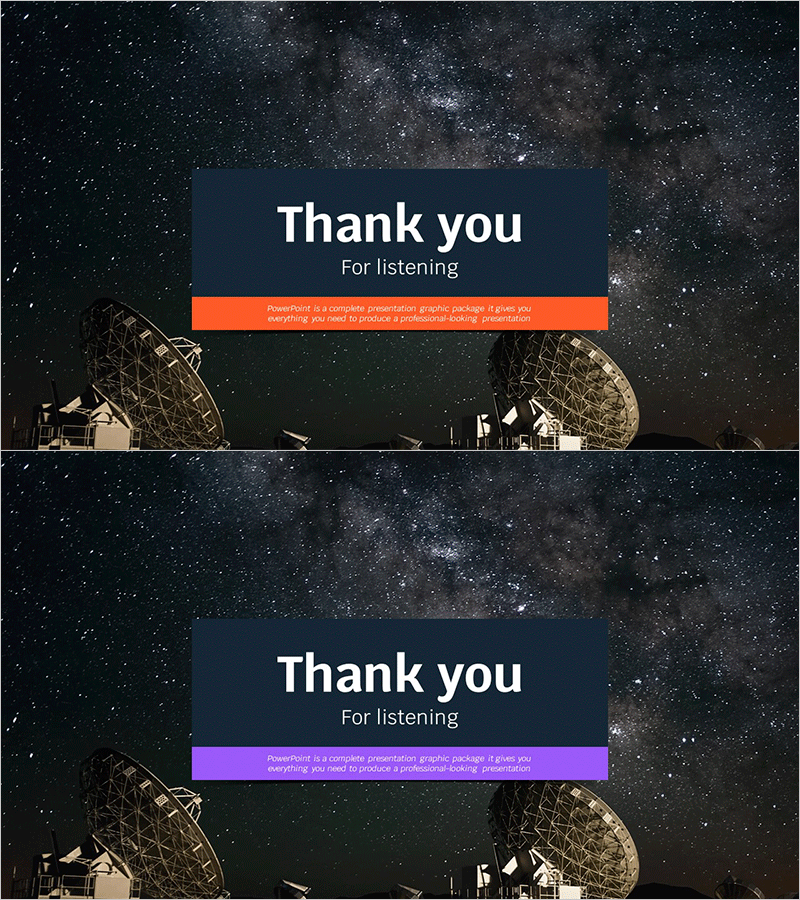 은하수 테마 엔딩표지 템플릿 – 우주 속의 감사