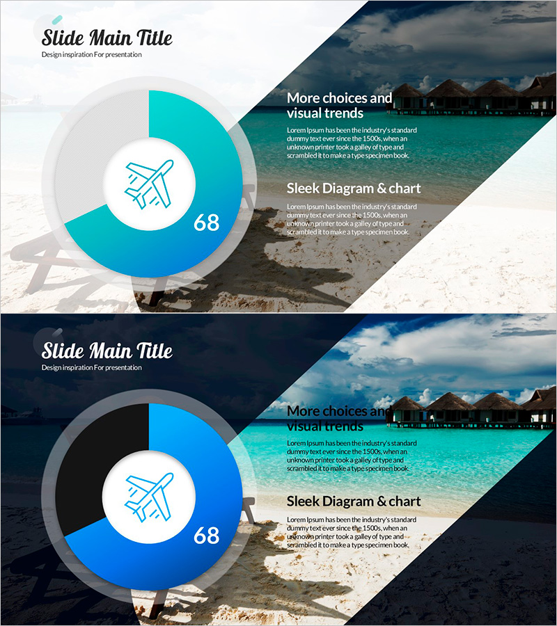 해변 여행 도넛차트 – 시각적 매력을 담다