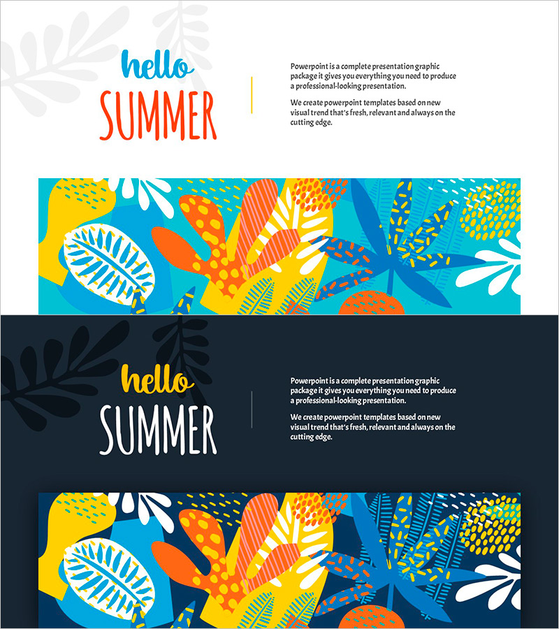 여름 템플릿 짧은 칼럼 – 청량한 여름의 시각화