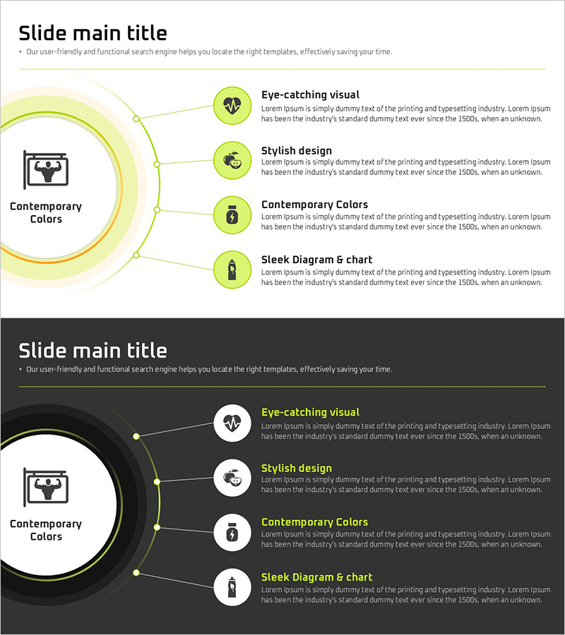 건강 식단 관리를 위한 인포그래픽 슬라이드