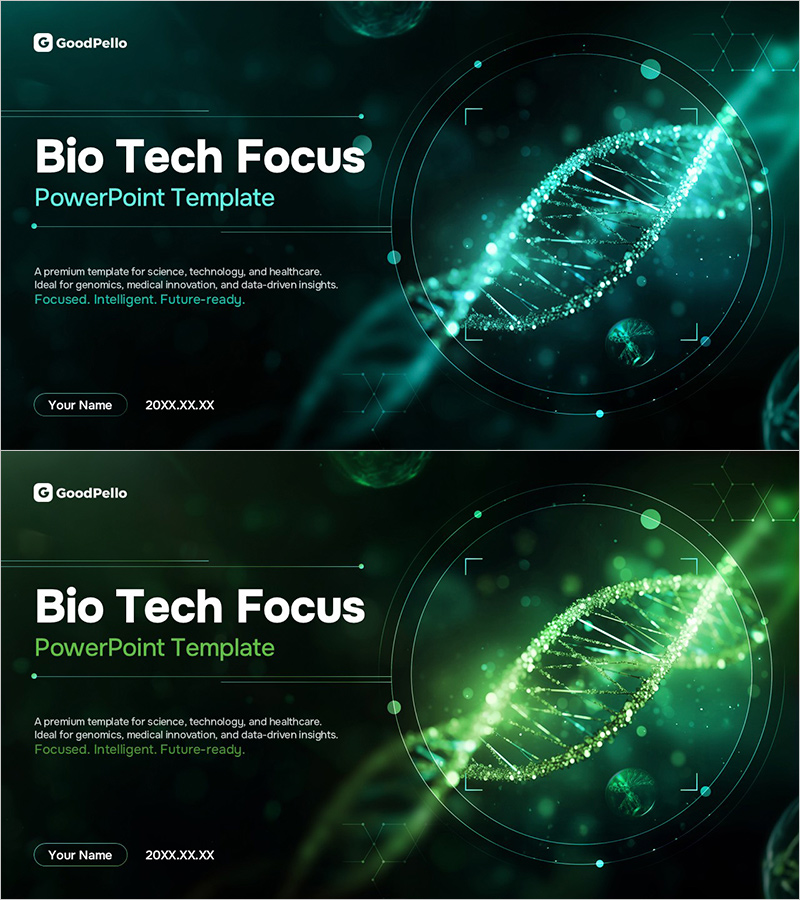바이오 테크 포커스 템플릿 – 혁신적인 표지