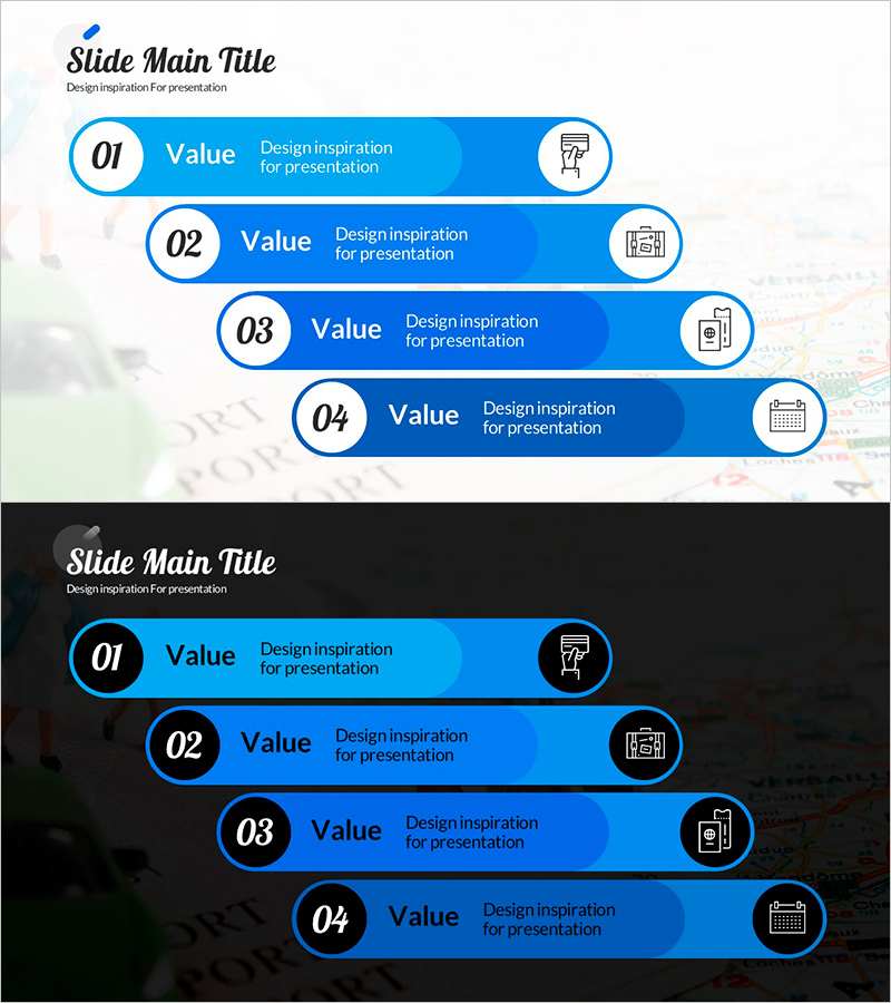 Blue Step-by-Stage Vacation Plan