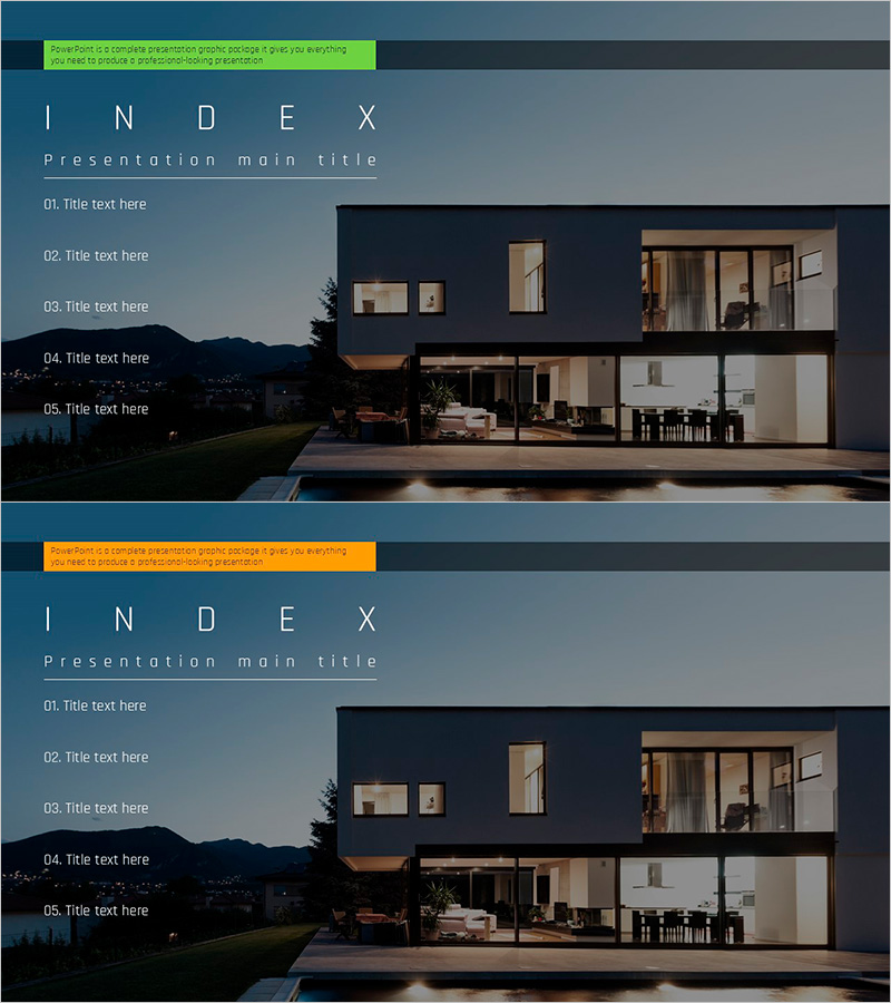 부동산 템플릿 목차 슬라이드
