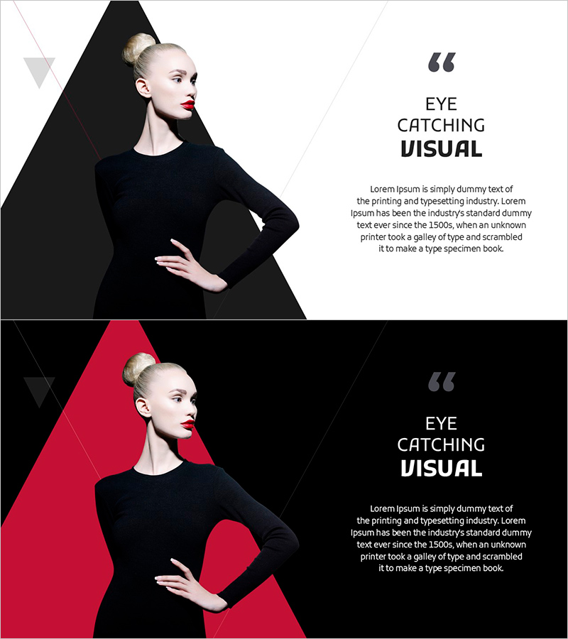 모던 패션 템플릿 칼럼3 – 고객 성공 사례 시각화