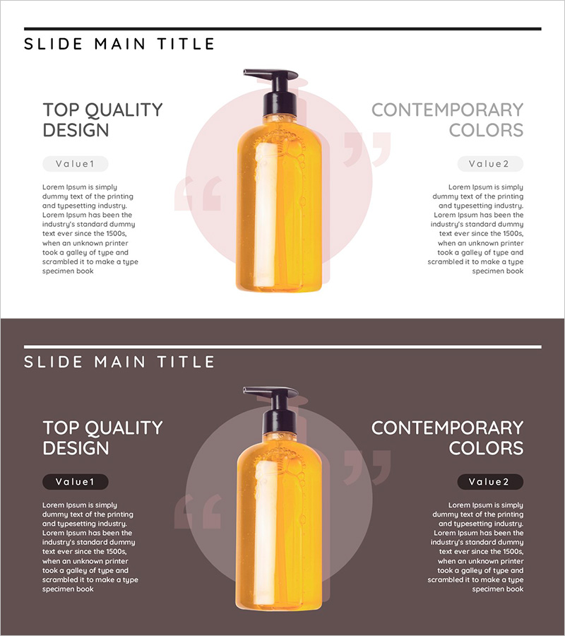 중심이 없는 다이어그램으로 화장품 후기를 시각화 – 현대적 디자인