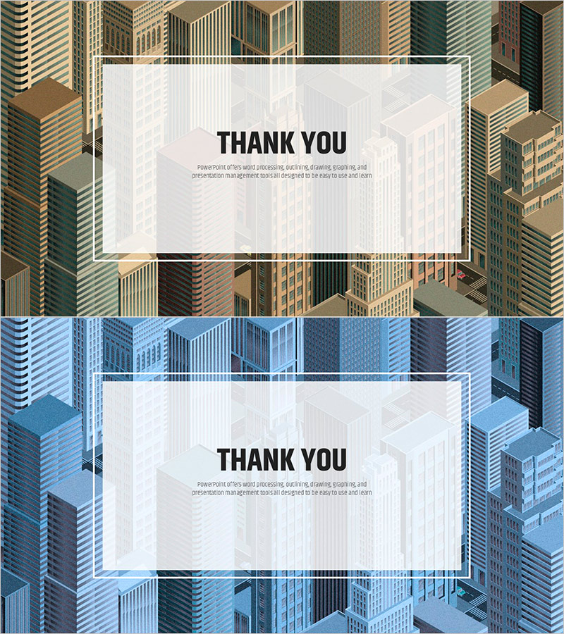 빌딩 일러스트 템플릿 엔딩 – 전문성과 감성