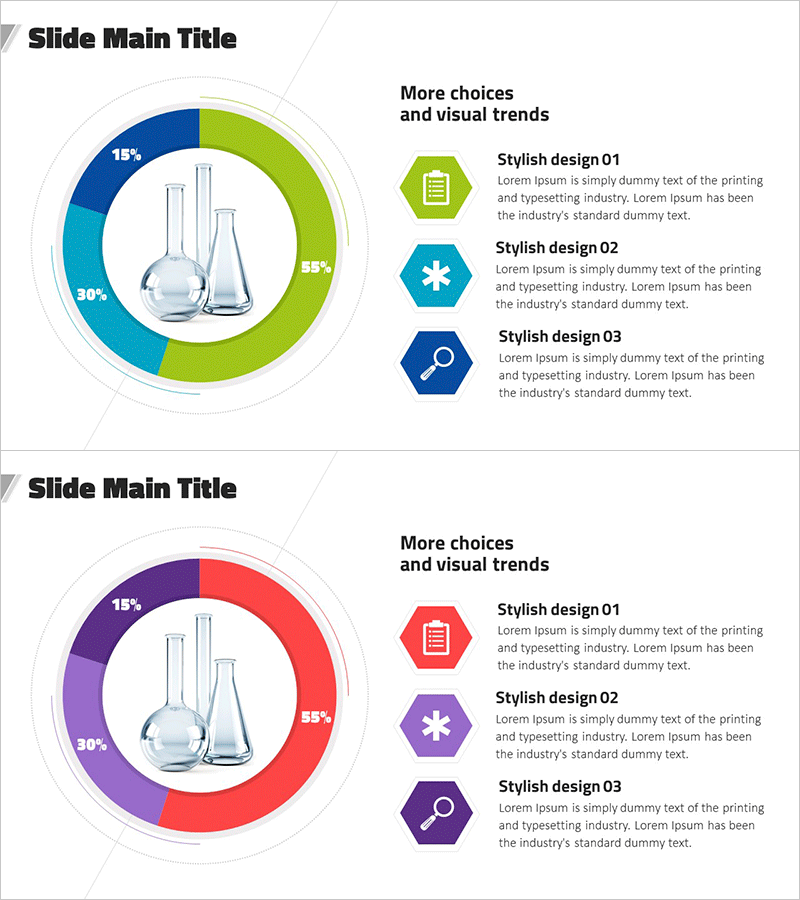 실험 구성내용 원 그래프