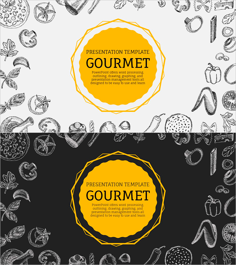 미식가 일러스트 템플릿 표지 – 특별한 요리를 담다