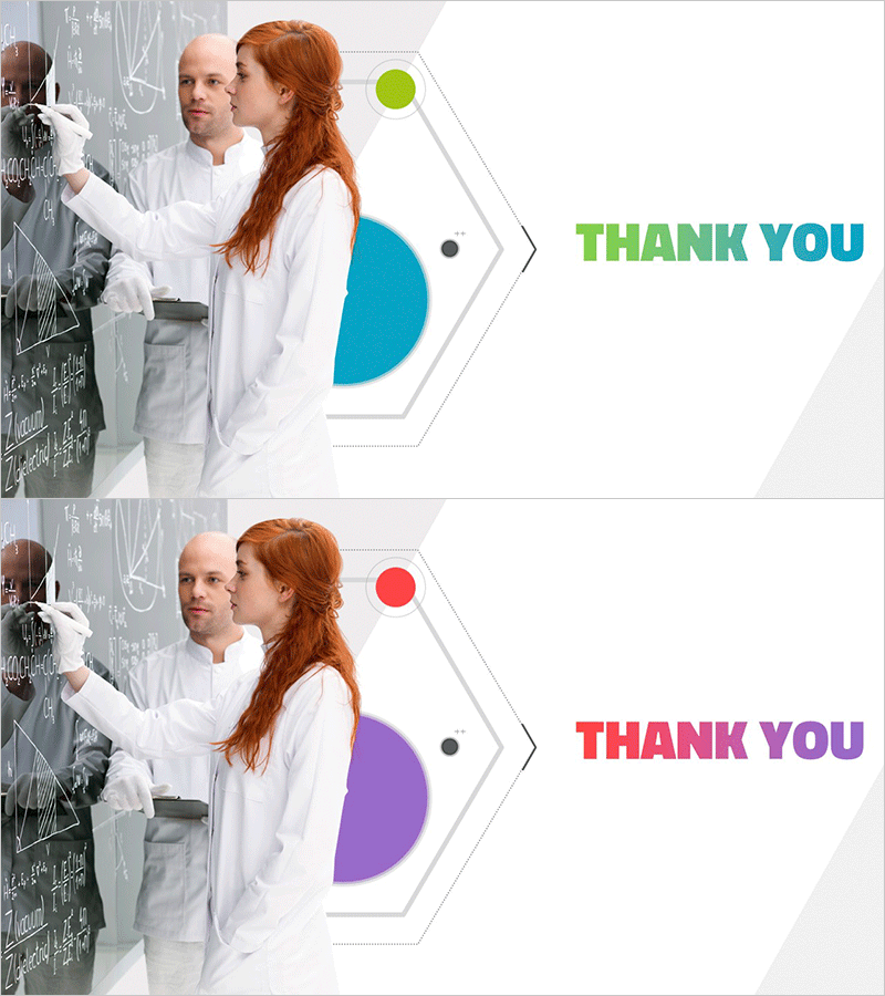 깔끔한 과학 실험 템플릿 엔딩 표지