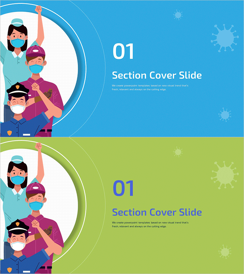 코로나 19 예방 템플릿 간지 - 감동과 희망