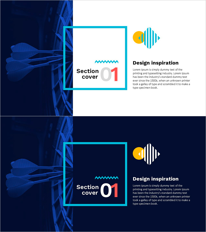다트 게임 배경의 섹션 커버