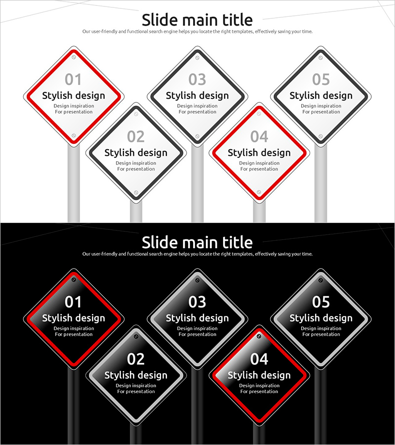 위험 관리 다이어그램 – 교통 주의 표지판