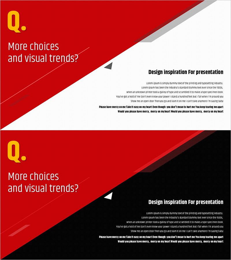 질문과 답변을 통한 고객 소통 강화 - 사선 템플릿