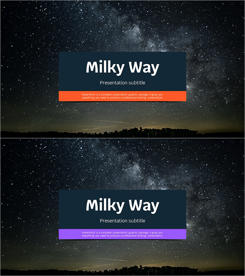 은하수 테마 템플릿 표지