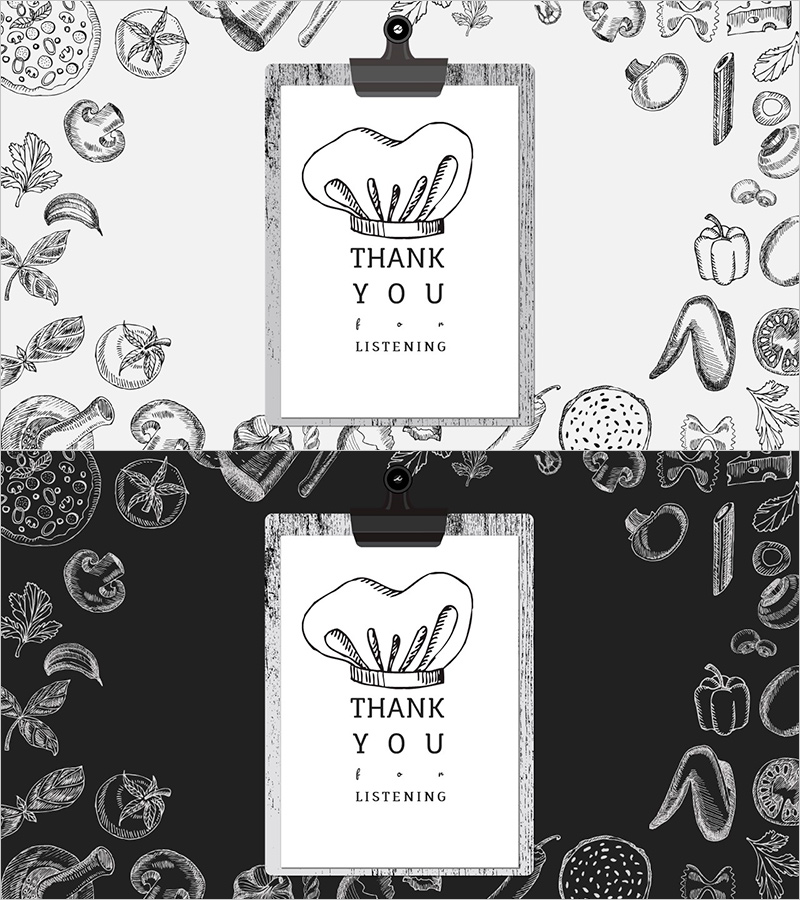 미식가 일러스트 템플릿 엔딩