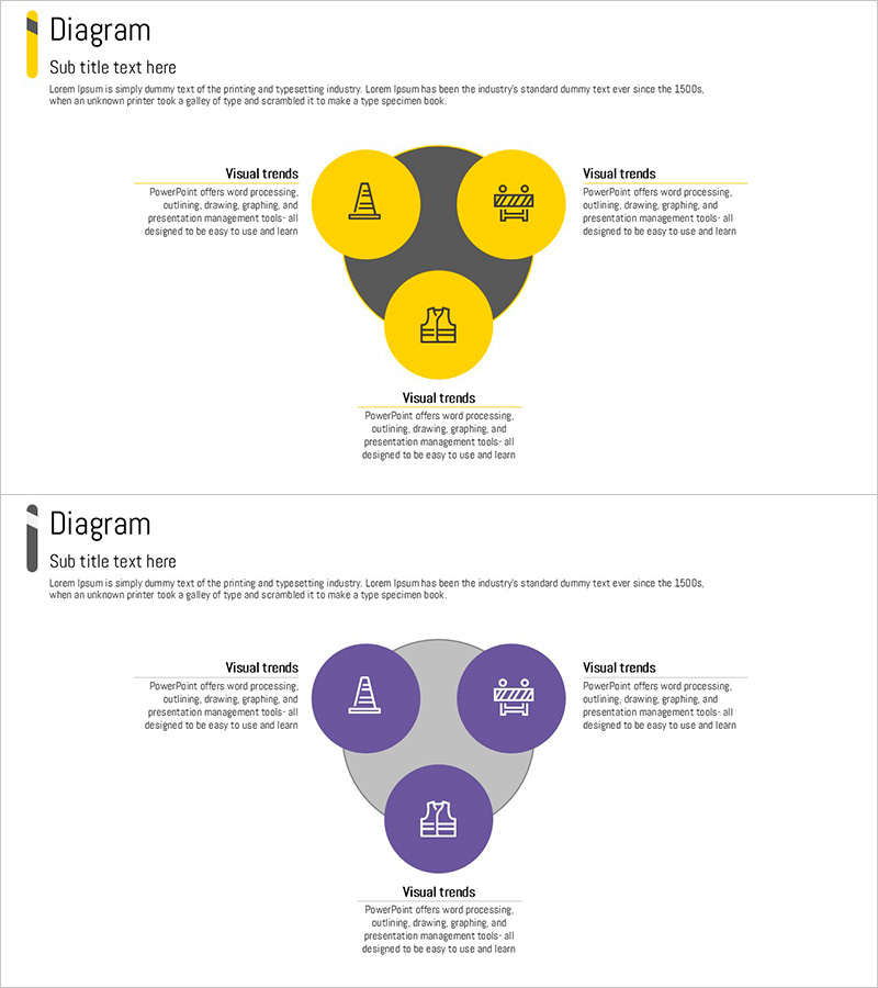 안전 관리 시스템을 위한 다이어그램 슬라이드