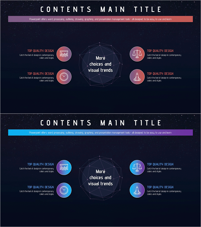 우주산업 비전 다이어그램 – 혁신과 성장 전략