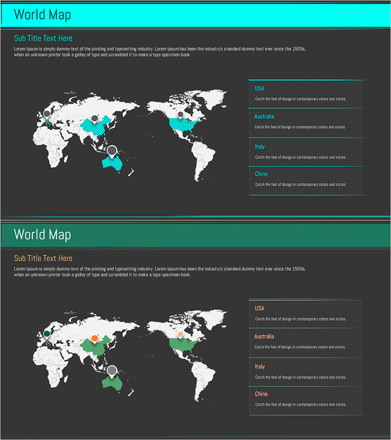 세계 지도와 타겟시장 분석