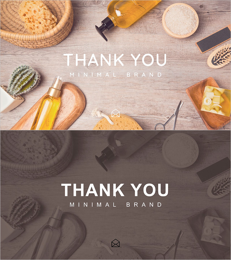 감사 슬라이드 – 미니멀한 브랜드 감성