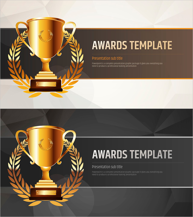 수상 템플릿 표지 – 영감을 주는 성과 강조