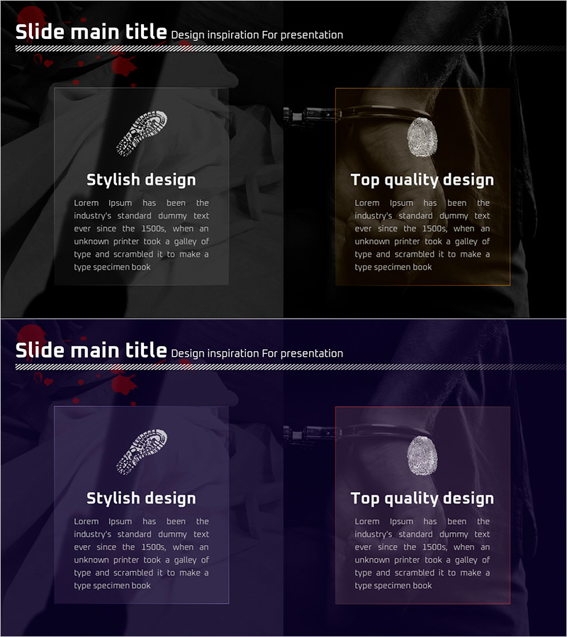 사건의 흔적을 효과적으로 소개하는 슬라이드 템플릿