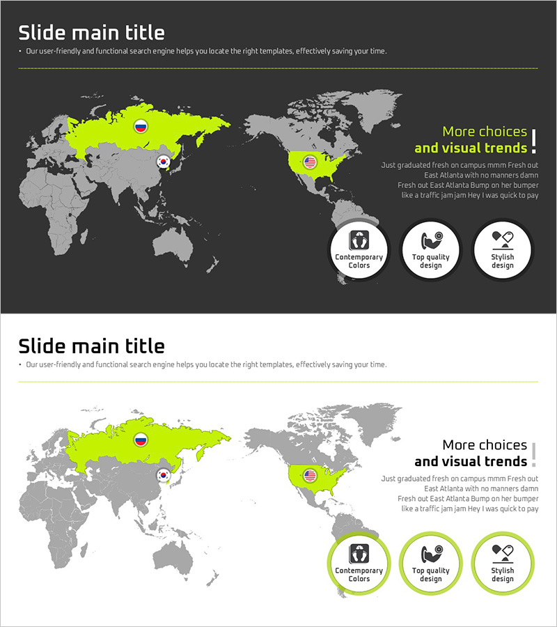 글로벌 시장을 겨냥한 종합스포츠 템플릿 맵