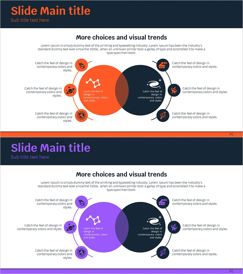 우주 분야 중첩 다이어그램 – 사업 비전과 전략 시각화