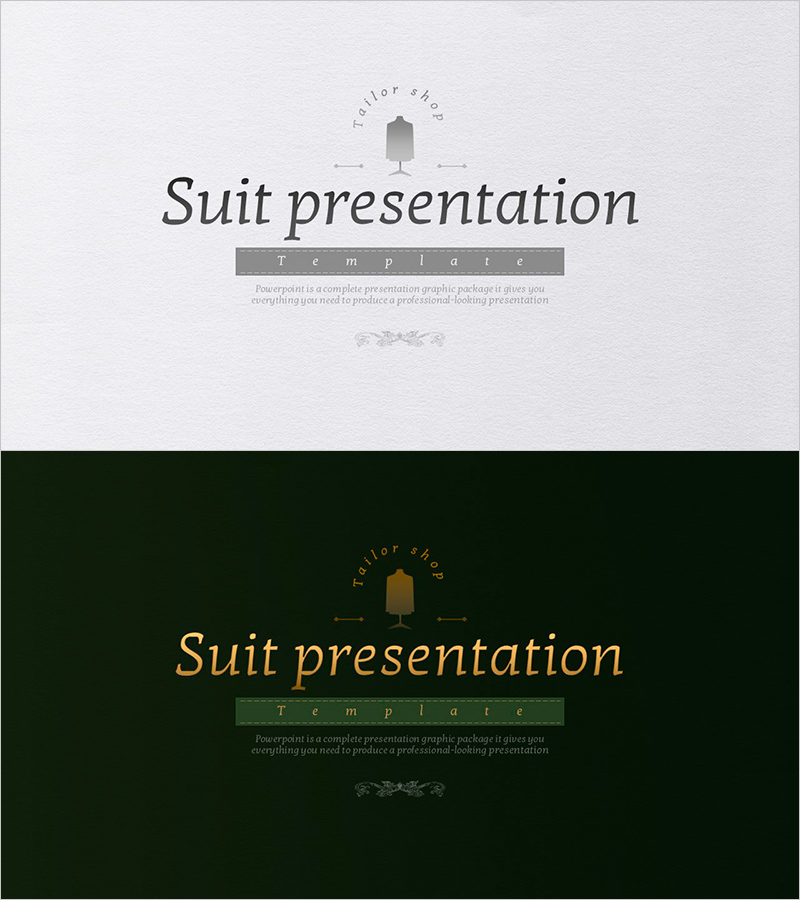 수트 프레젠테이션 표지 – 전문성과 격식을 담은 디자인