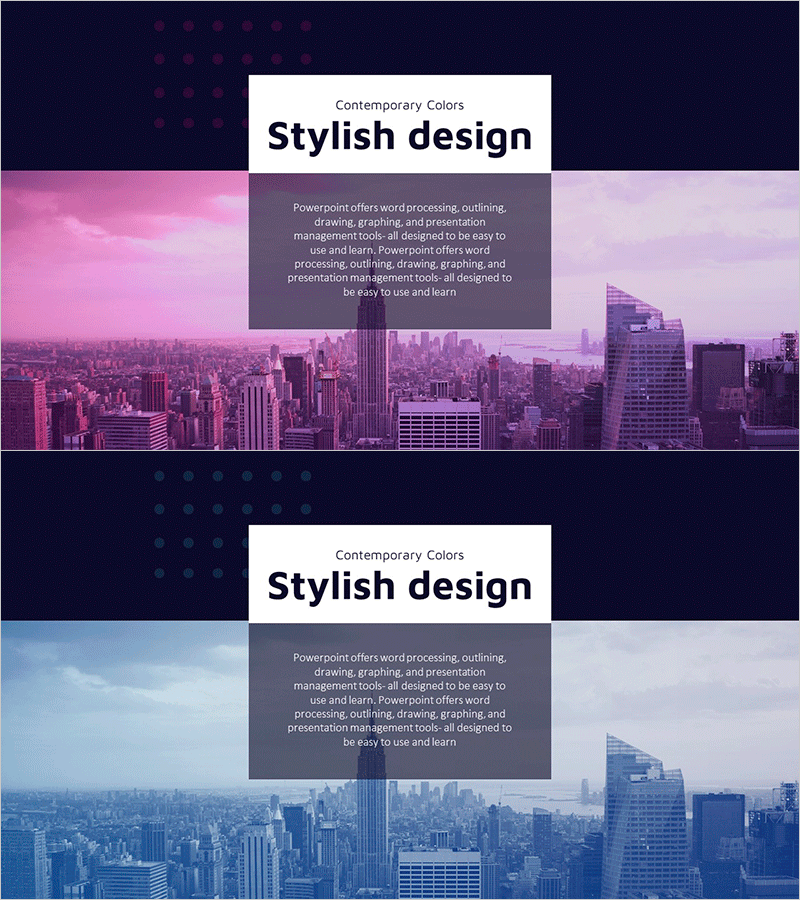 핑크 블루 비즈니스 인트로 – 세련된 디자인