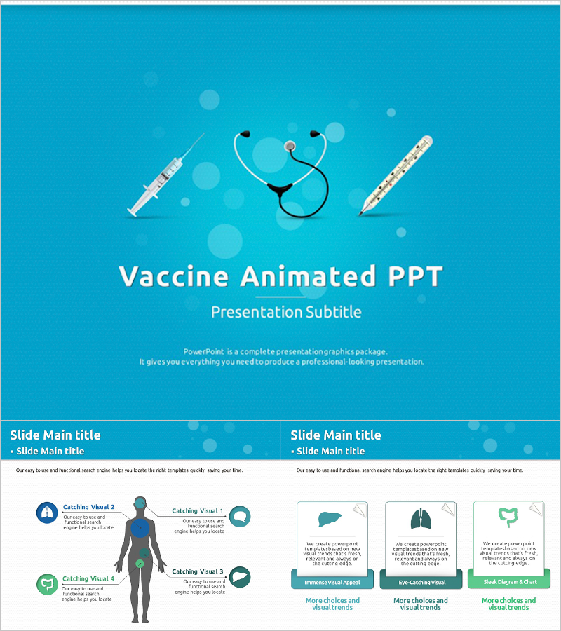 백신 개발 소개 애니메이션 PPT 템플릿 – 동적 효과로 주목받는 프레젠테이션