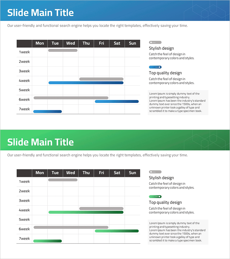 7주 스케줄표 – 스마트한 운영계획 지원