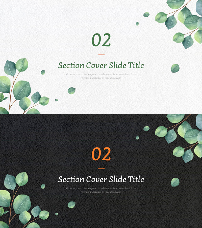 유칼립투스 와이드 템플릿 간지 – 신규 섹션 커버 슬라이드