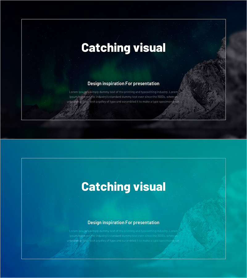 신비로운 오로라 배경의 슬라이드 – 인트로 및 아웃트로