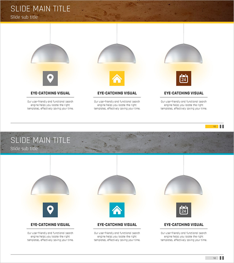 실내 조명과 텍스트박스를 활용한 매력적인 프레젠테이션