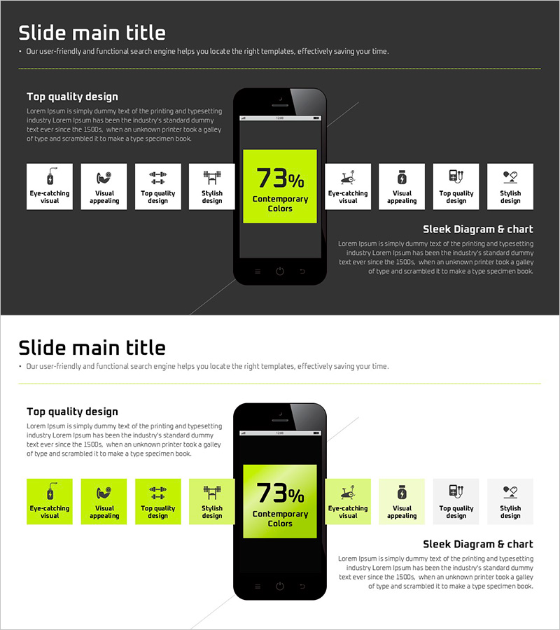 스포츠 아이콘박스와 모바일 목업 – 혁신적 디자인과 정보 전달