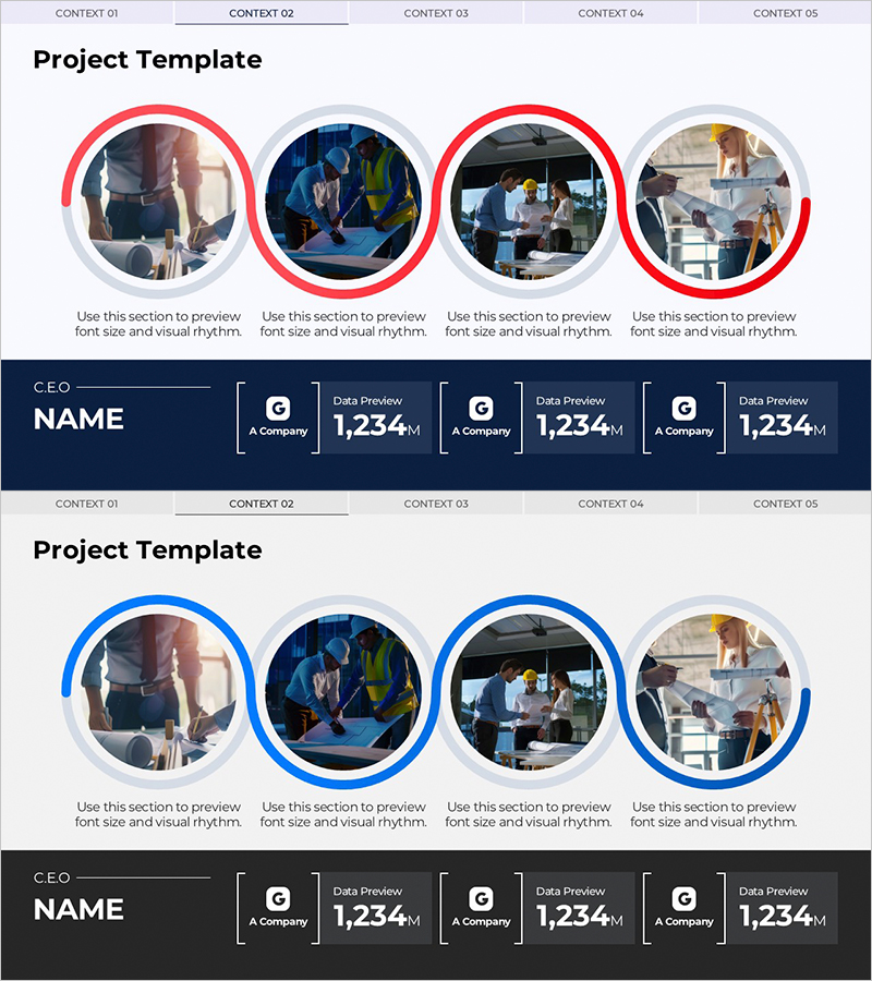 프로젝트 템플릿 – 전문성과 효율성을 강조