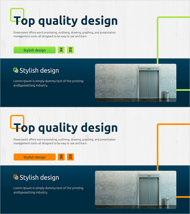 제품 및 서비스 소개를 위한 엘레베이터 템플릿
