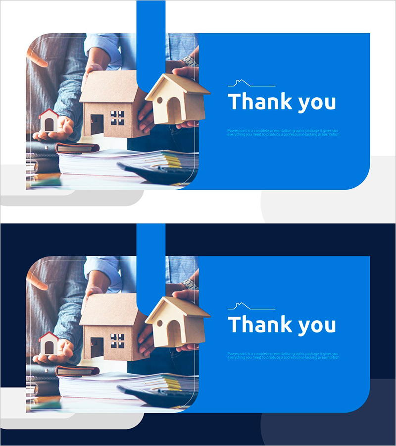 블루 부동산 템플릿 엔딩