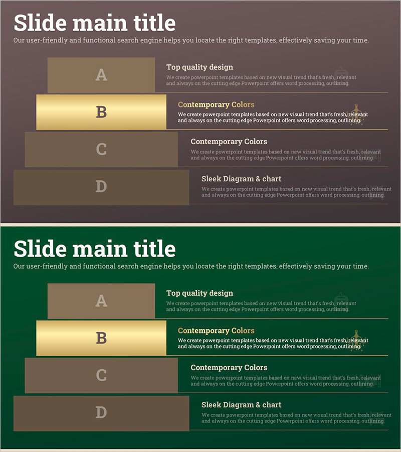 인테리어 층상 구조 다이어그램 – 사업 전략과 비전 전달