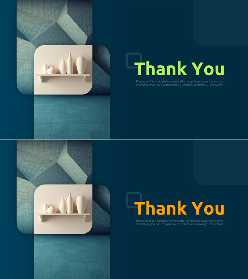 라운드 인테리어 템플릿 엔딩 - 시각적 여운을 남기는 프레젠테이션