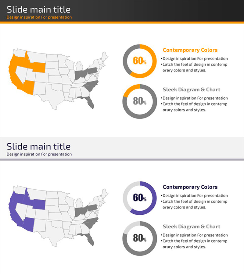 지역 내 수요 차트를 시각화한 도넛형 슬라이드 – 시장 분석을 위한 효과적인 도구